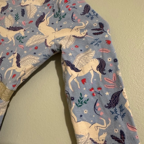 Whimsical Mini Boden Light Blue Twirl Dress with Unicorns - Picture 6 of 7